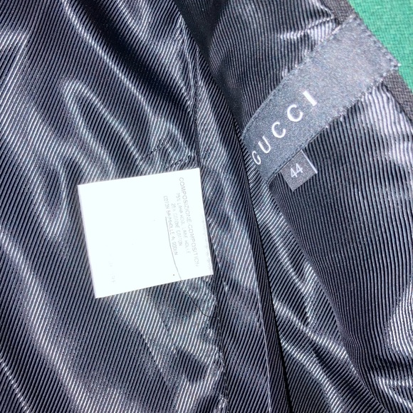 GUCCI Spring 2009 Green & Black Striped Prep Blazer - Picture 14 of 15